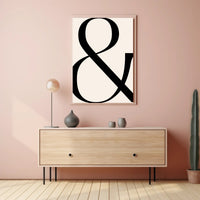 Stylized Ampersand Minimalist Artistic Poster PosterGoat