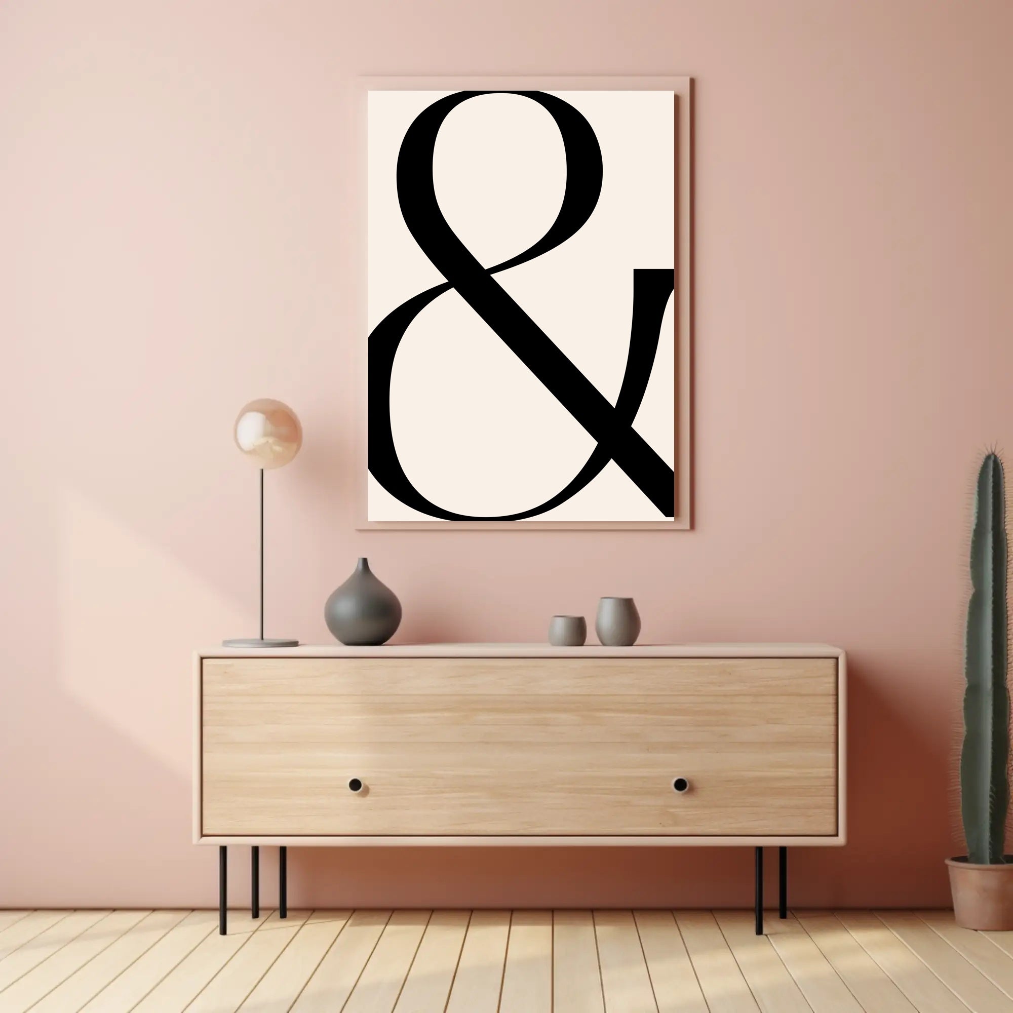 Stylized Ampersand Minimalist Artistic Poster PosterGoat