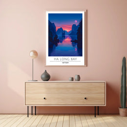 Scenic Ha Long Bay Travel Poster