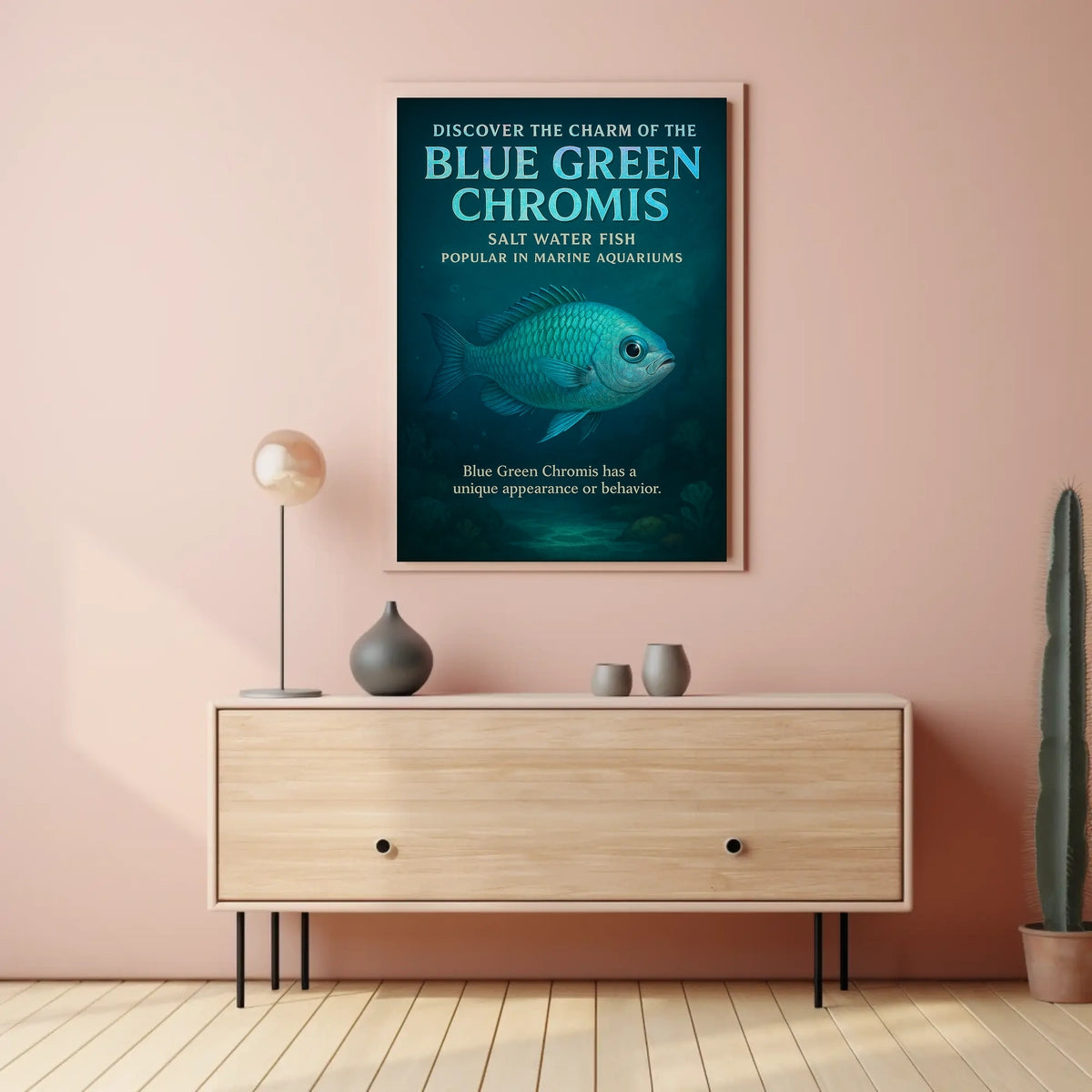 Discover the Charm of the Blue Green Chromis Poster