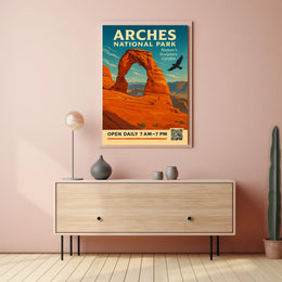 Arches National Park Vintage Travel Poster Print