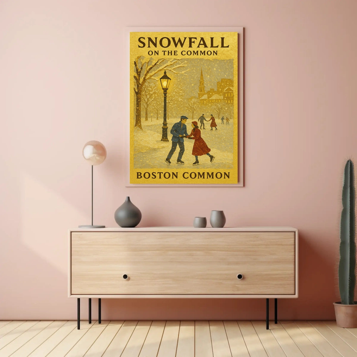 Snowfall On The Common Poster