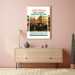 Black History Slave Trade Ban Educational or Infographic Poster