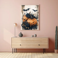 Halloween Gothic Jack-O'-Lanterns Artistic Poster