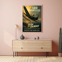 Douglas SBD Dauntless Action Scene WWII Poster