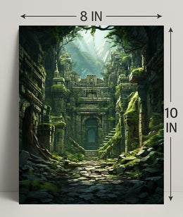 Ancient Ruins In The Jungle Poster
