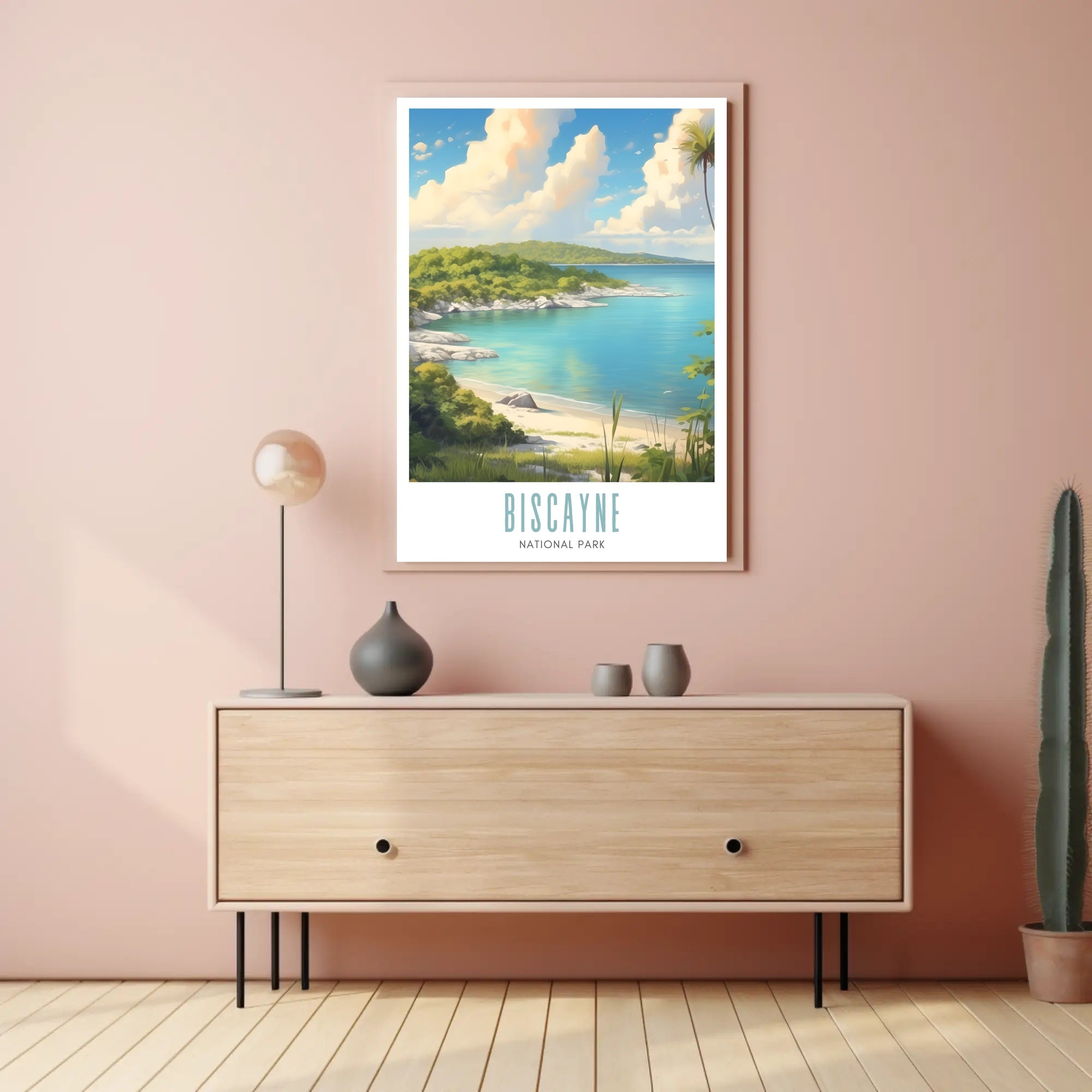 Biscayne Tranquil Shores Travel Poster Print