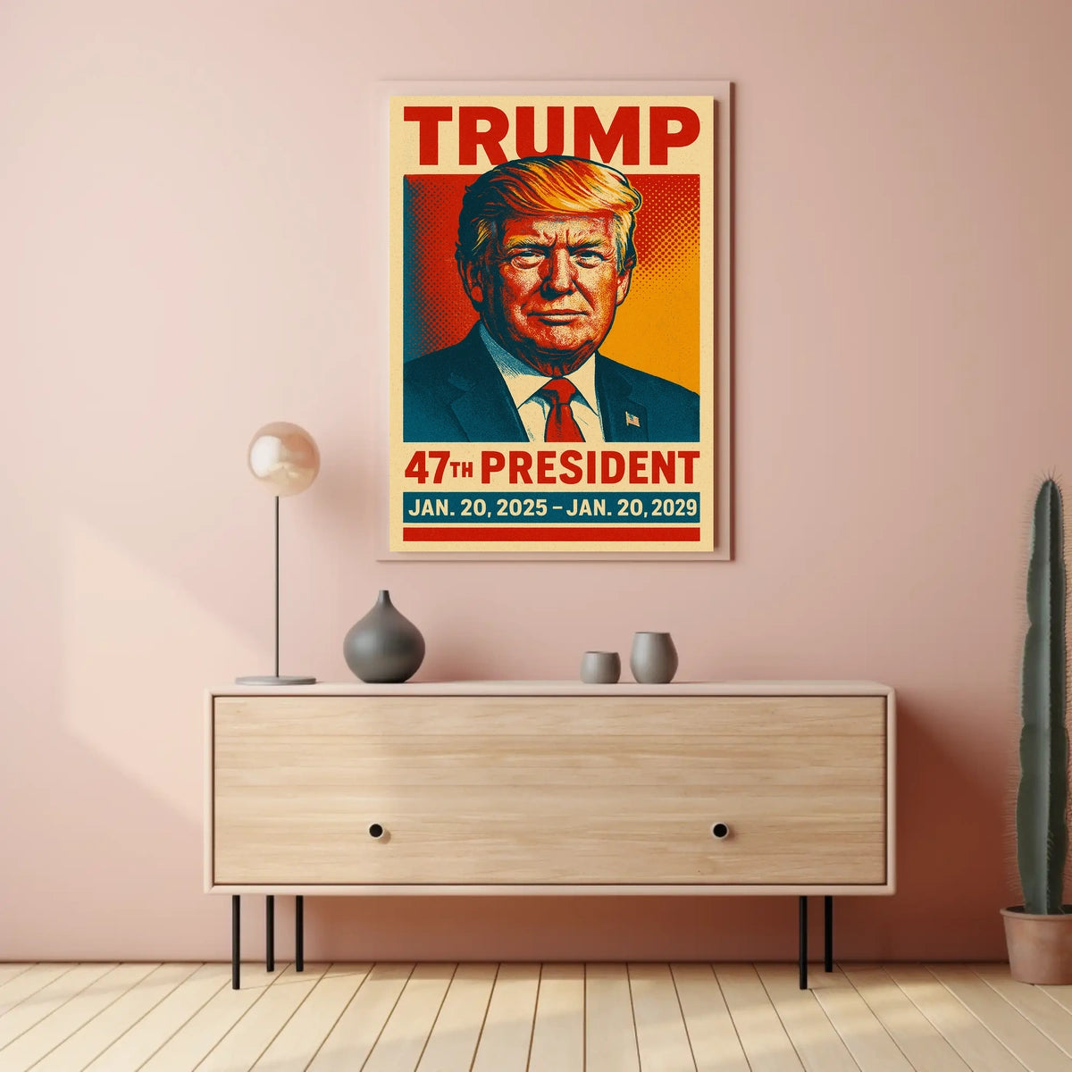 Trump 47th President Pop Art Wanderlust Poster