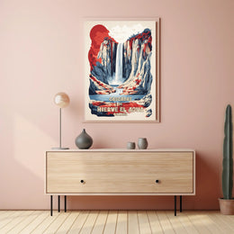 Hierve el Agua Vintage Travel Poster