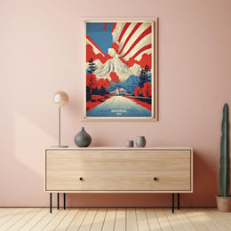 Arkansas Nature Landmarks Vintage Travel Poster