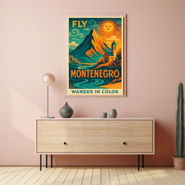 Montenegro Adventure Vintage Travel Poster PosterGoat
