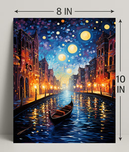 Starry Canal Poster