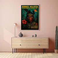 Borneo Malaysia Indigenous Culture Heritage Poster