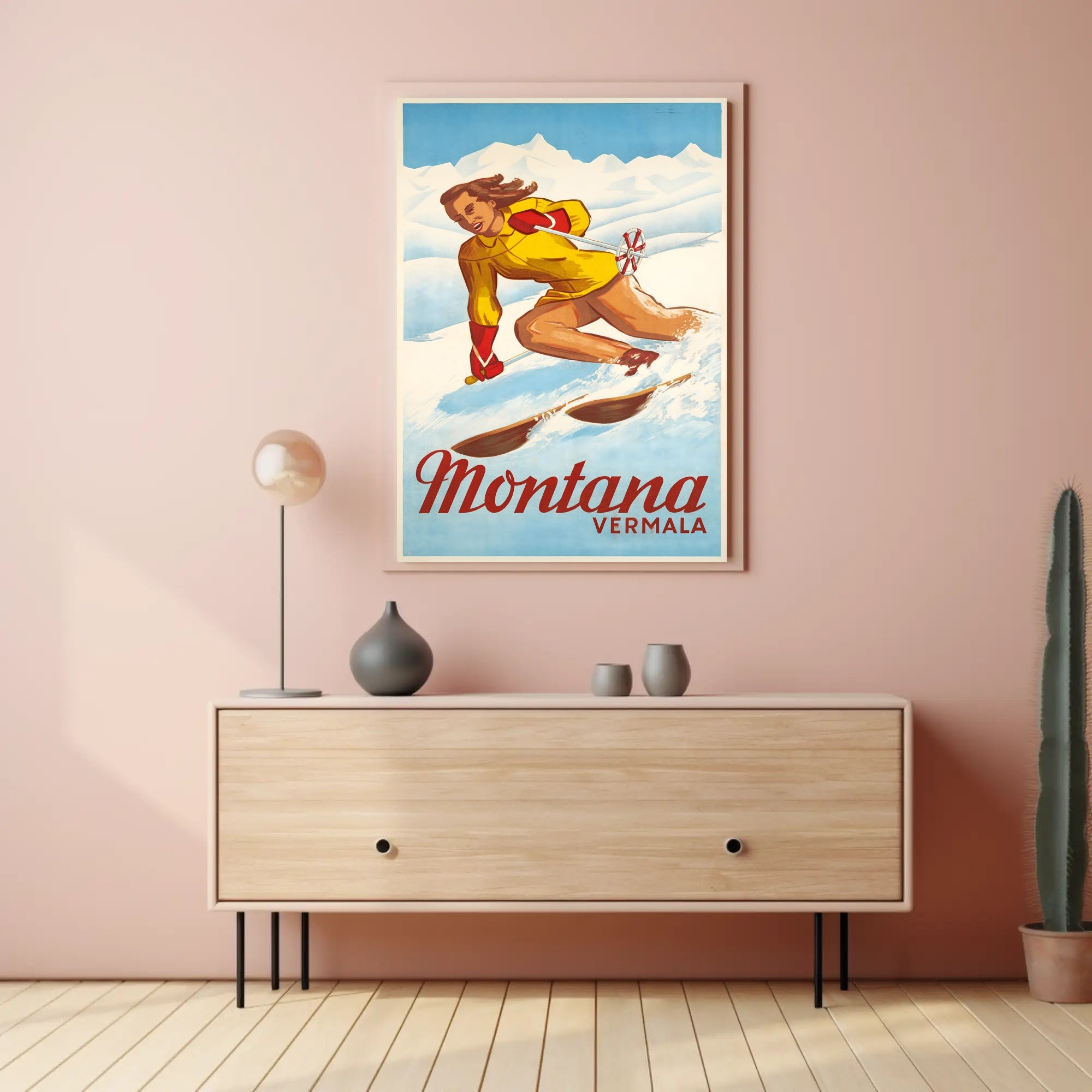 Montana Vermala Ski Resort Poster PosterGoat