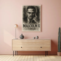 Malcolm X Portrait Poster