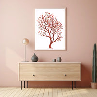 Vintage Coastal Palm Trees Art Poster
