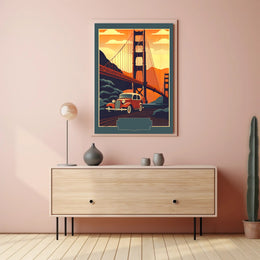 Vintage Adventure Over the Golden Gate Poster