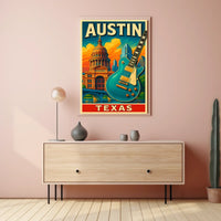 Austin, Texas Vibrant Culture And Poster