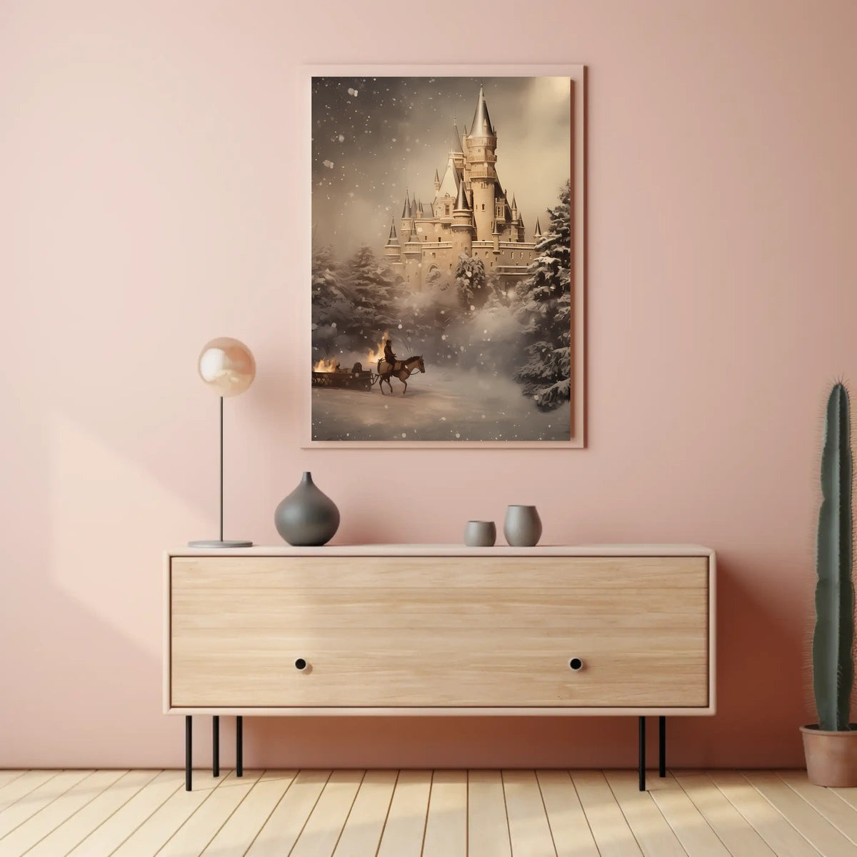 Enchanted Winter Castle Poster