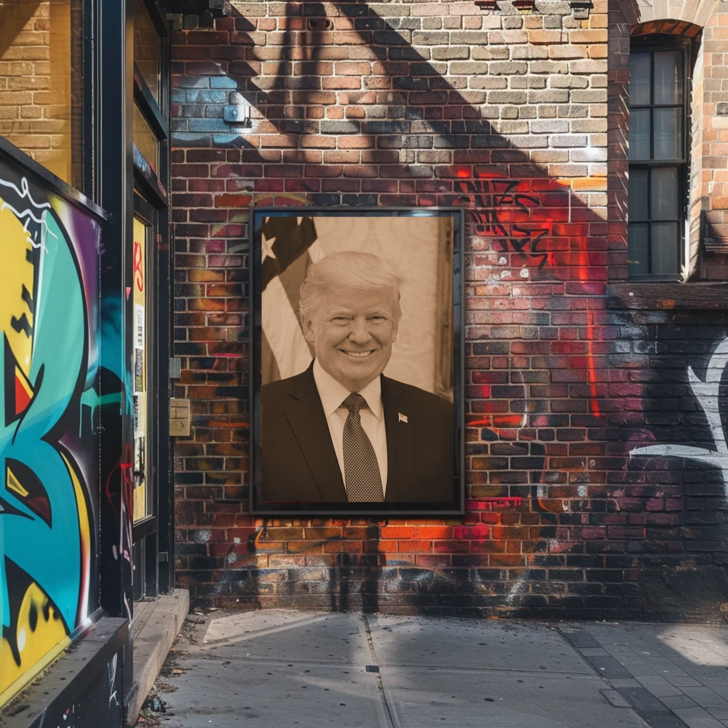 Donald Trump 45th President Sepia Photo