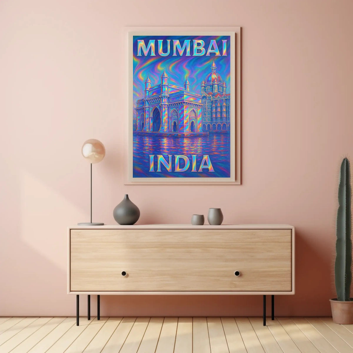 Mumbai, India Vibrant Landmarks Poster