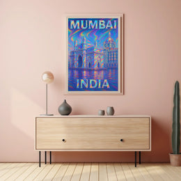Mumbai, India Vibrant Landmarks Poster