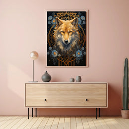 Majestic Wolf Portrait Poster PosterGoat