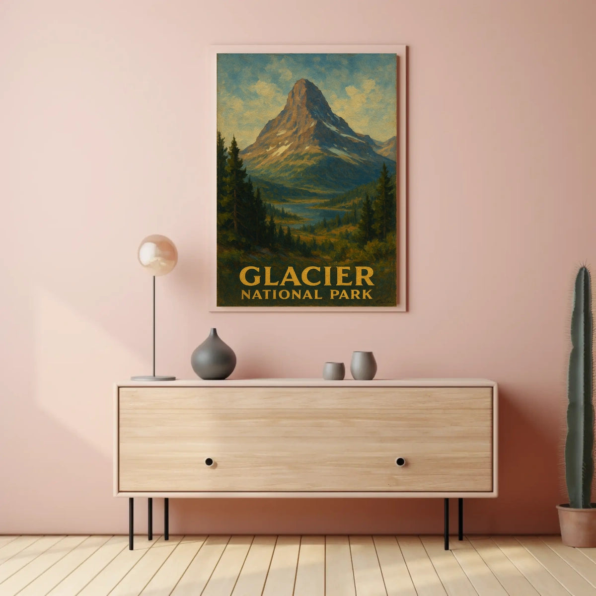 Glacier National Park Scenic Wilderness Landscape Majestic Wanderlust Glacial Views Poster