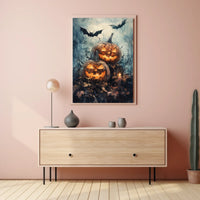 Halloween Pumpkin Glow: Abstract, Artistic, or Pop Culture Poster