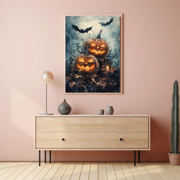 Halloween Pumpkin Glow: Abstract, Artistic, or Pop Culture Poster