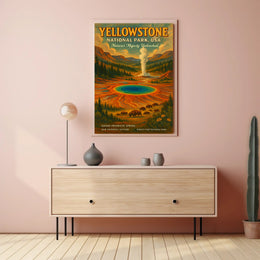 Yellowstone Vintage Travel Poster Wall Art