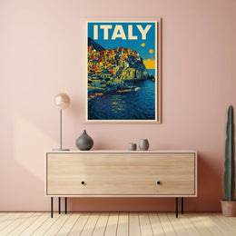Vibrant Italy Coastline Poster