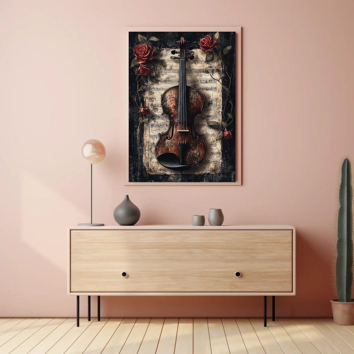 Vintage Violin Symphony Art Poster - Cultural or Heritage Poster