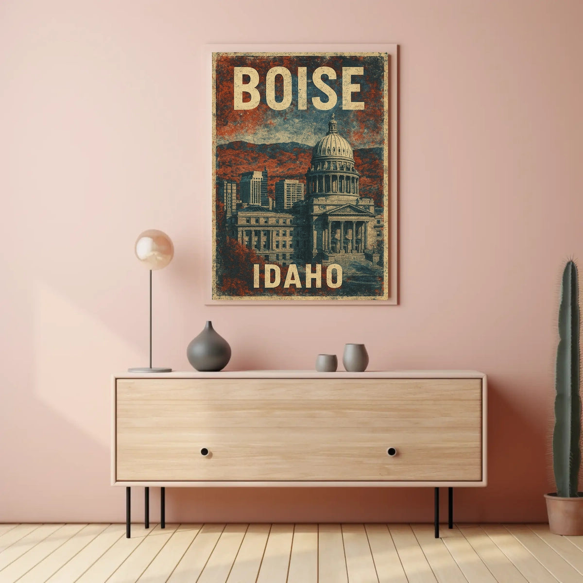 Boise Skyline Minimalist Travel Poster