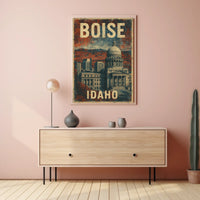 Boise Skyline Minimalist Travel Poster