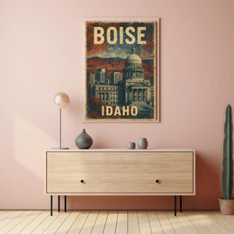 Boise Skyline Minimalist Travel Poster