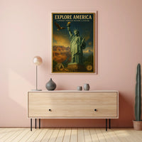 Explore America A Journey Through Poster