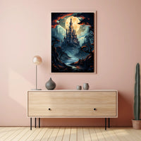 Enchanted Castle Under The Moon Poster
