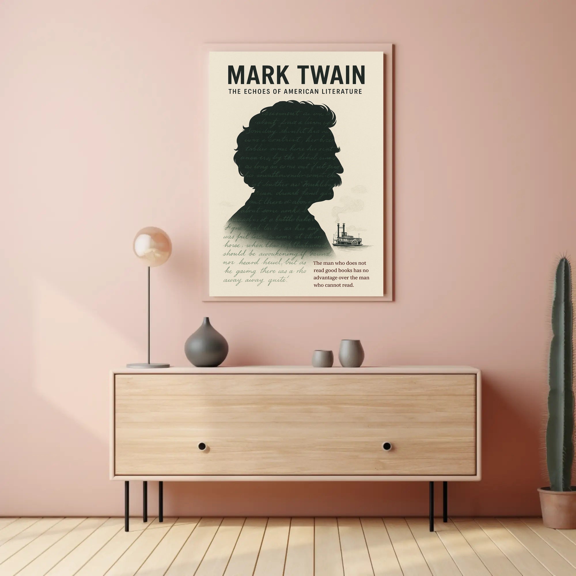 Mark Twain Vintage Inspiration Motivational or Quote Poster PosterGoat
