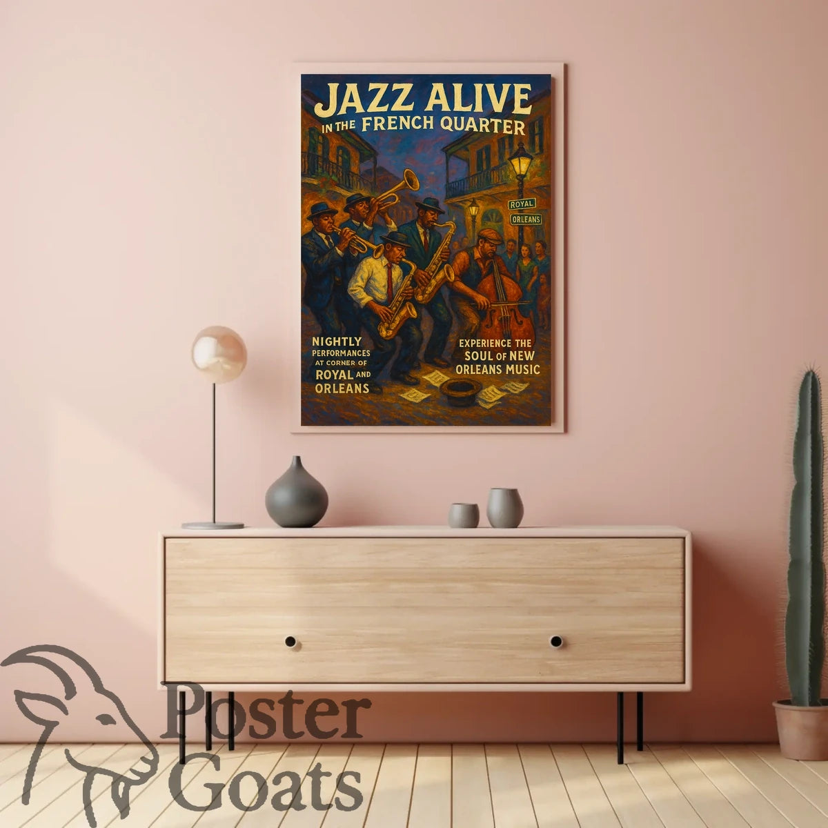 New Orleans Jazz Night in French Quarter Poster