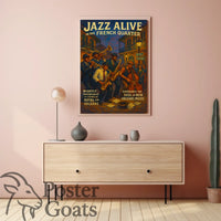 New Orleans Jazz Night in French Quarter Poster