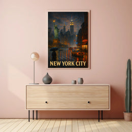 New York City Nightscape Poster