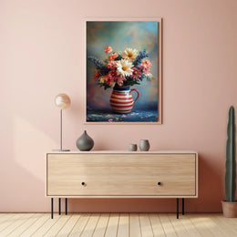 Vibrant Floral Bouquet Artwork For Home Decor Poster