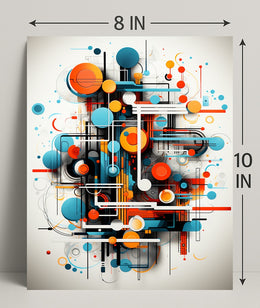 Abstract Geometric Symphony Abstract Poster PosterGoat