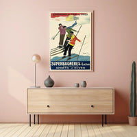 Winter Sports In The Pyrenees Poster