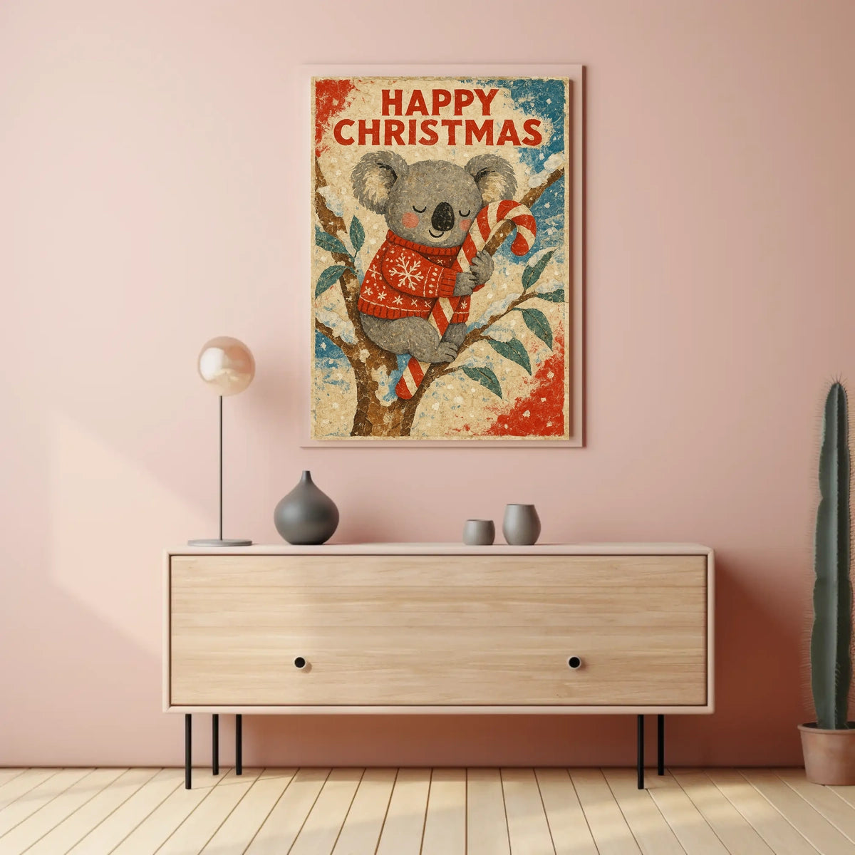 Happy Christmas Koala Poster