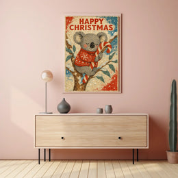 Happy Christmas Koala Poster