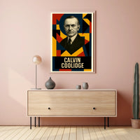 Calvin Coolidge 30th President of the United States Abstract Pop Poster