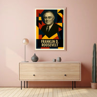 Franklin D. Roosevelt 32nd President of the United States Abstract Pop Poster