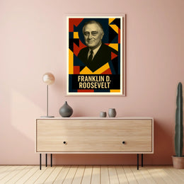Franklin D. Roosevelt 32nd President of the United States Abstract Pop Poster